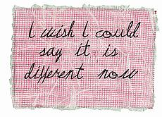 Postcard: I Wish I Could Say It is Different Now, click to zoom Postcard: I Wish I Could Say It is Different Now','Mixed media: paper collage, 9�" x 6�"