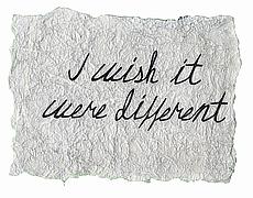 Postcard: I Wish it Were Different, click to zoom Postcard: I Wish it Were Different','Mixed media: paper collage, 9�" x 6�"