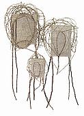 This is Not a Community (Las Chicas), click to zoom This is Not a Community (Las Chicas)','Mixed media: distressed twine, wire mesh, and twigs, 28"x 36" x 48"