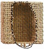 Womb I, click to zoom Womb I','Mixed media: wire mesh, distressed twine and root, 5" x 6" x 2�"
